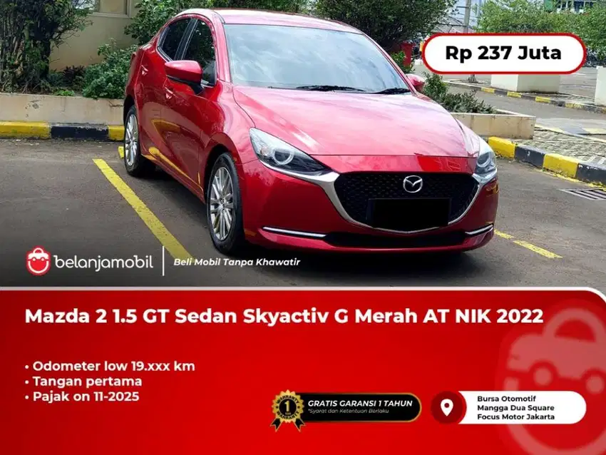 Mazda 2 Mazda2 1.5 GT Sedan Skyactiv G Facelift Merah AT 2022/2023