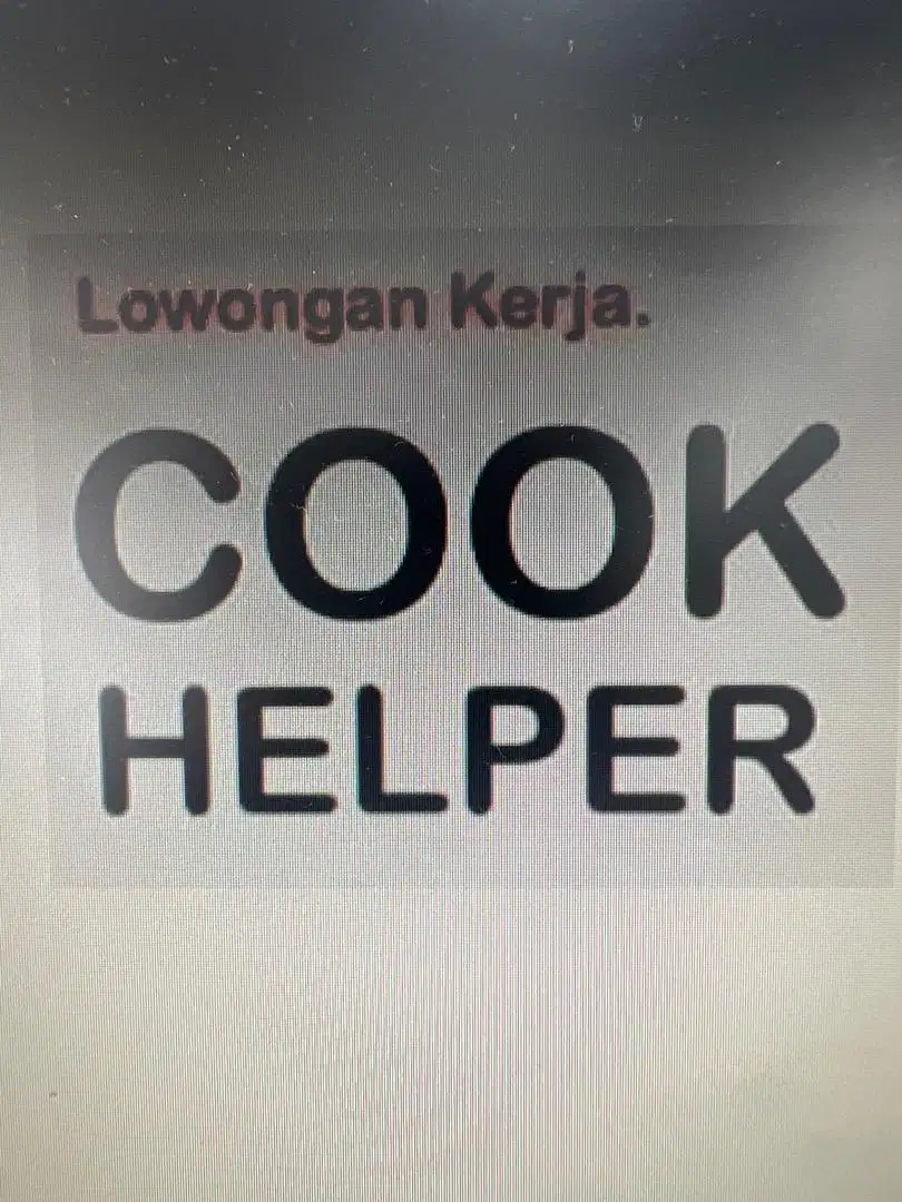 Lowongan cook helper chinese food halal tebet