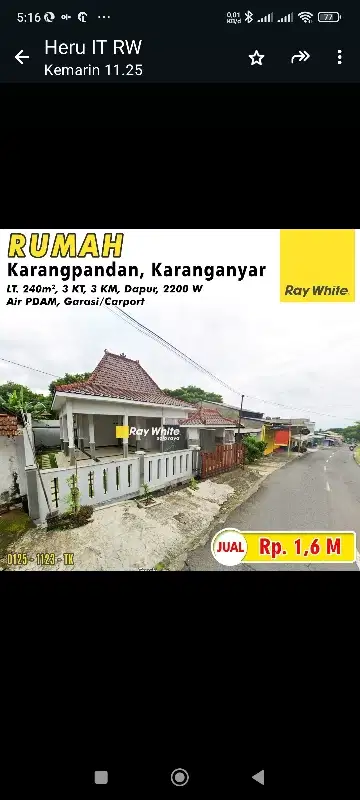 Rumah karang pandan karanganyar