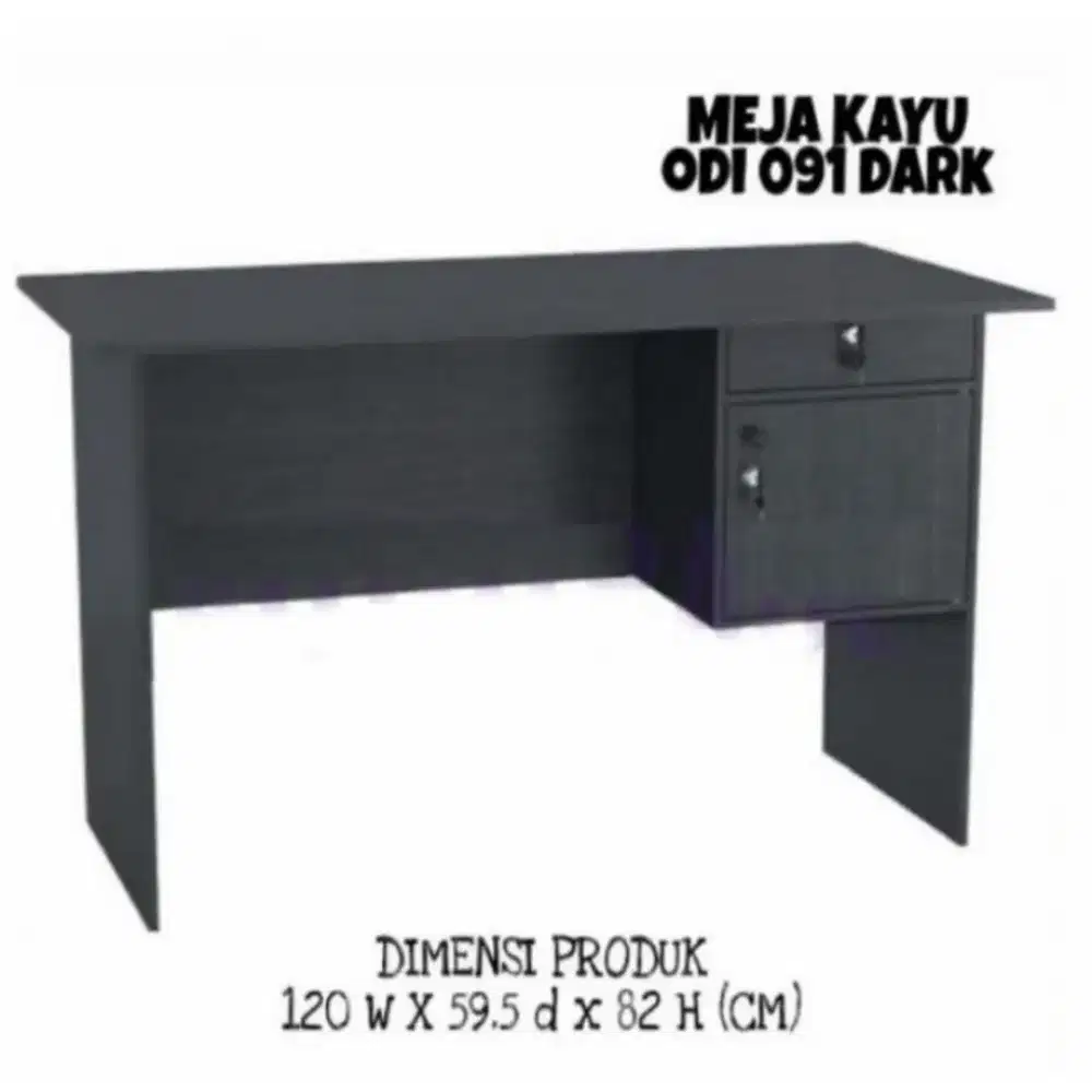 Meja kerja 1/2 biro,meja tulis kantor meja belajar
