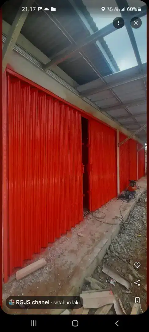 Rolling door besi folding gate besi