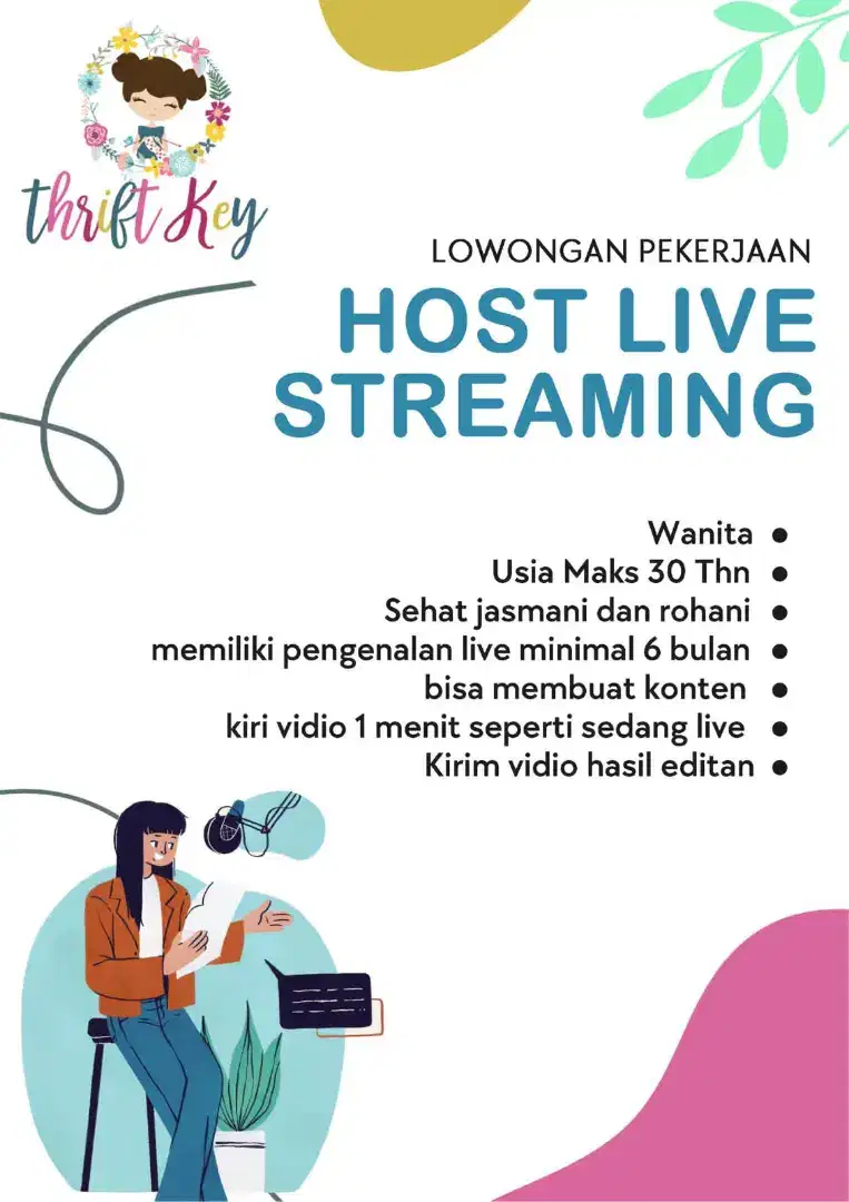 Khusus wanita host live Tik tok