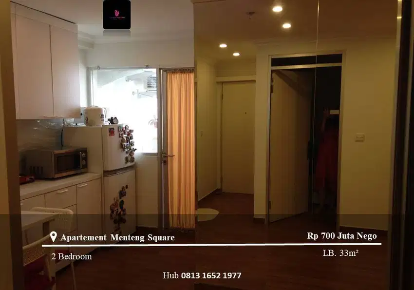 Dijual Apartement Menteng Square Middle Floor 2BR Furnished View Pool