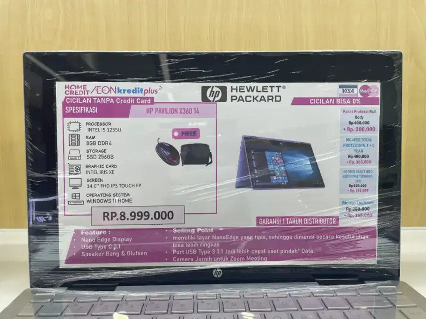 Laptop HP 8 256GB bunga mulai dari 0%