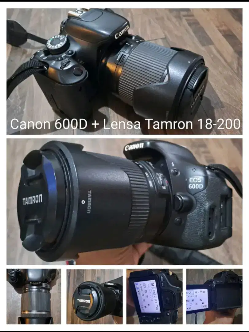 Canon 600D, lensa Tamron 18-200