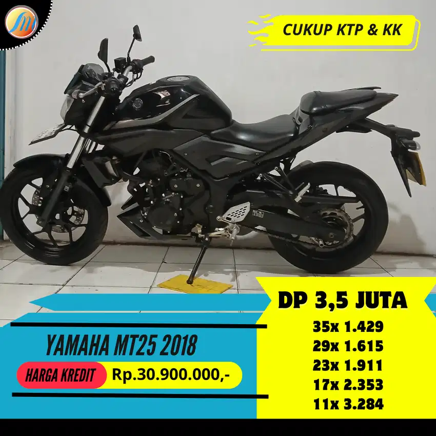 YAMAHA MT25 2018 KREDIT DP 3,5JUTA ANGSURAN TERJANGKAU GRATIS SERVIS