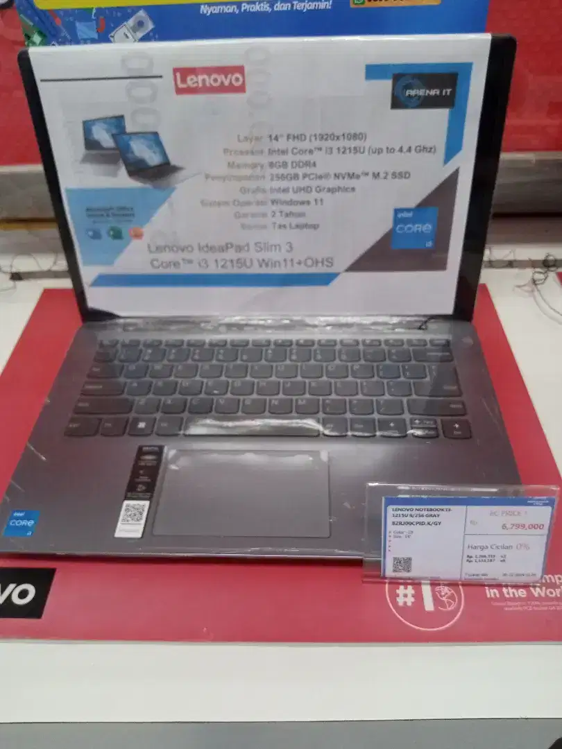 Lenovo notebook 13 8/256 Gb gray intel core i3