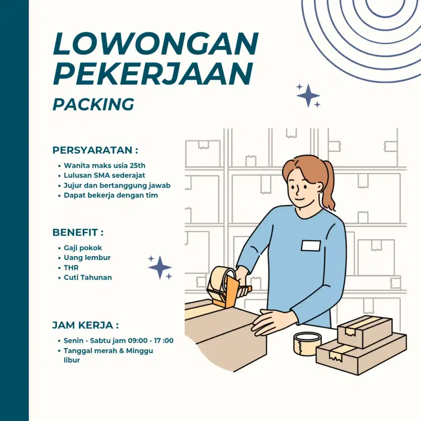 LOWONGAN PEGAWAI PACKING TOKO ONLINE