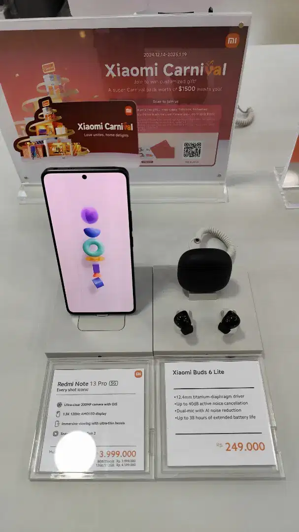 Cicilan 0% Redmi Note 13 Pro 5G (8/256) Free Redmi Watch 9 Active