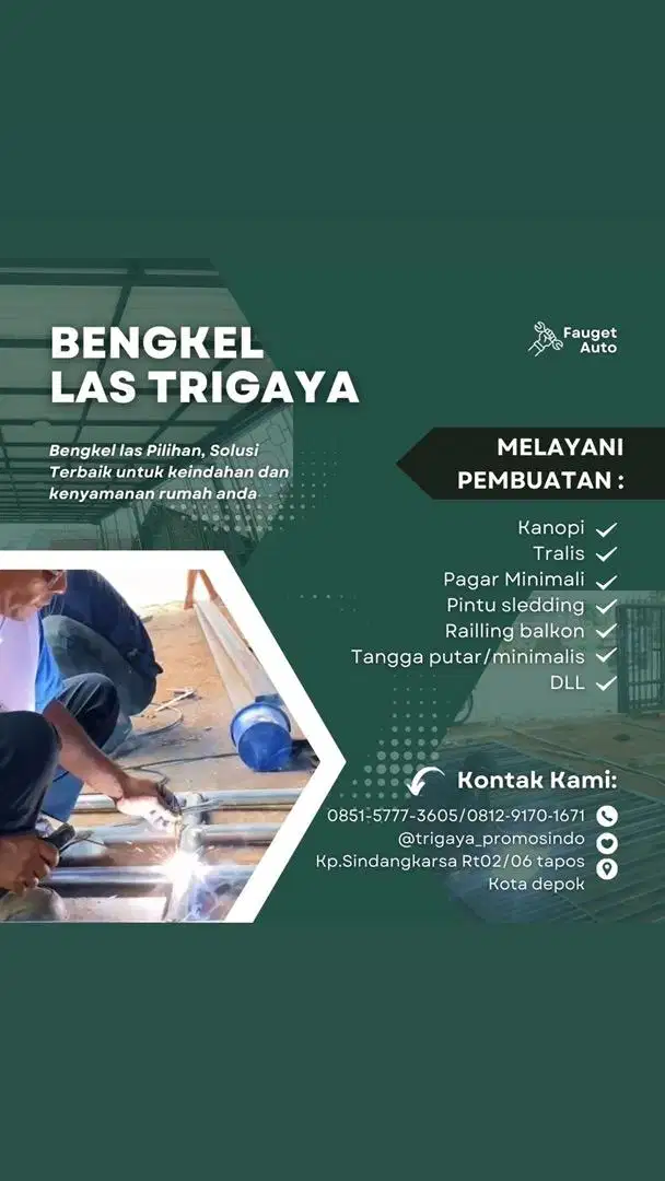 Kanopi, Railing, Pagar, tangga, teralis murah depok