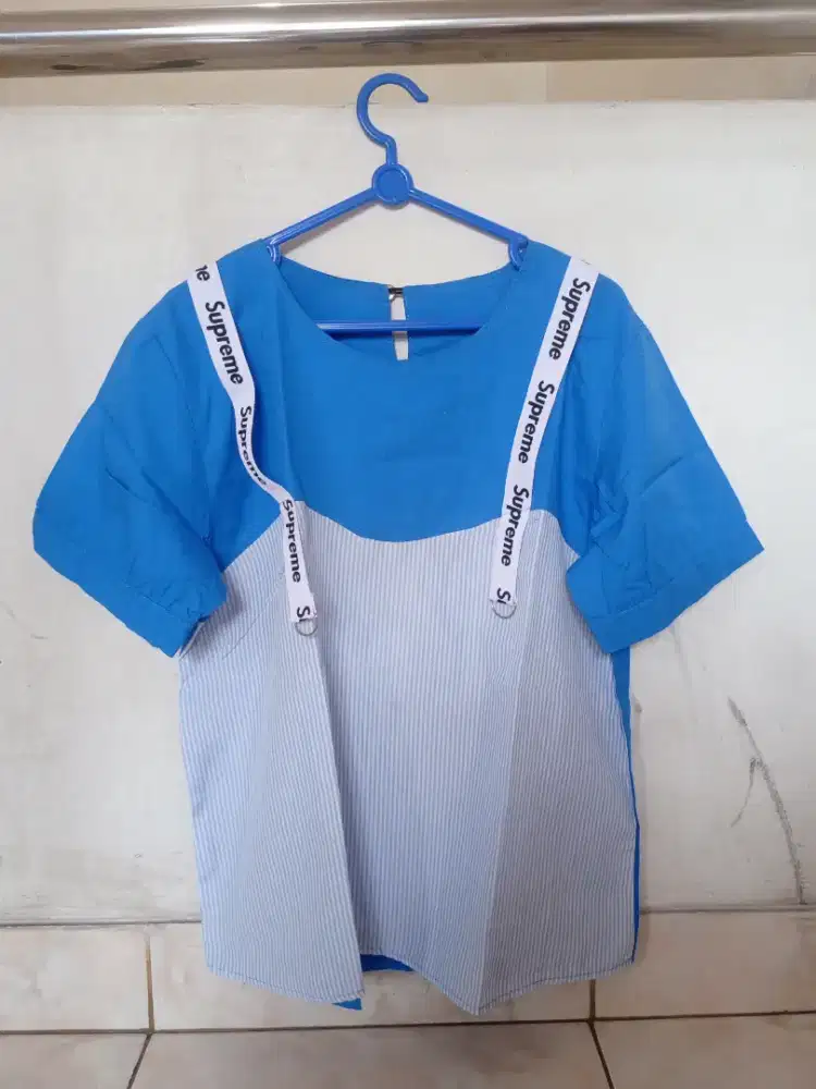 Baju atasan warna blue keren bgt
