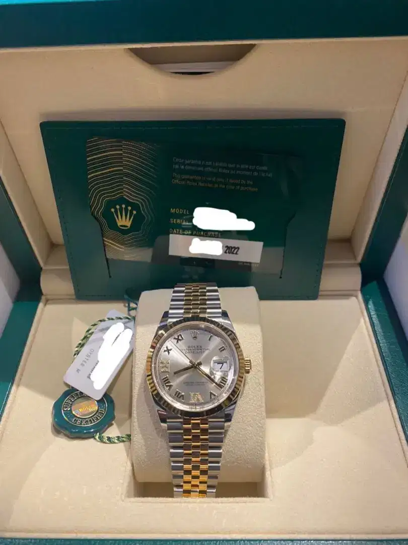 Rolex Datejust oystersteel yellowgold roman  diamond complete set 2022