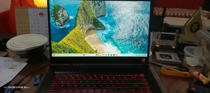 MSI gf 63 thin core i5 rtx 3050 ram 8gb full set