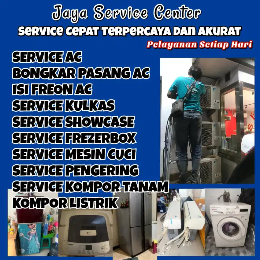 Service AC Kulkas Frezer Servis Mesin Cuci Bongkar Pasang AC Kenjeran