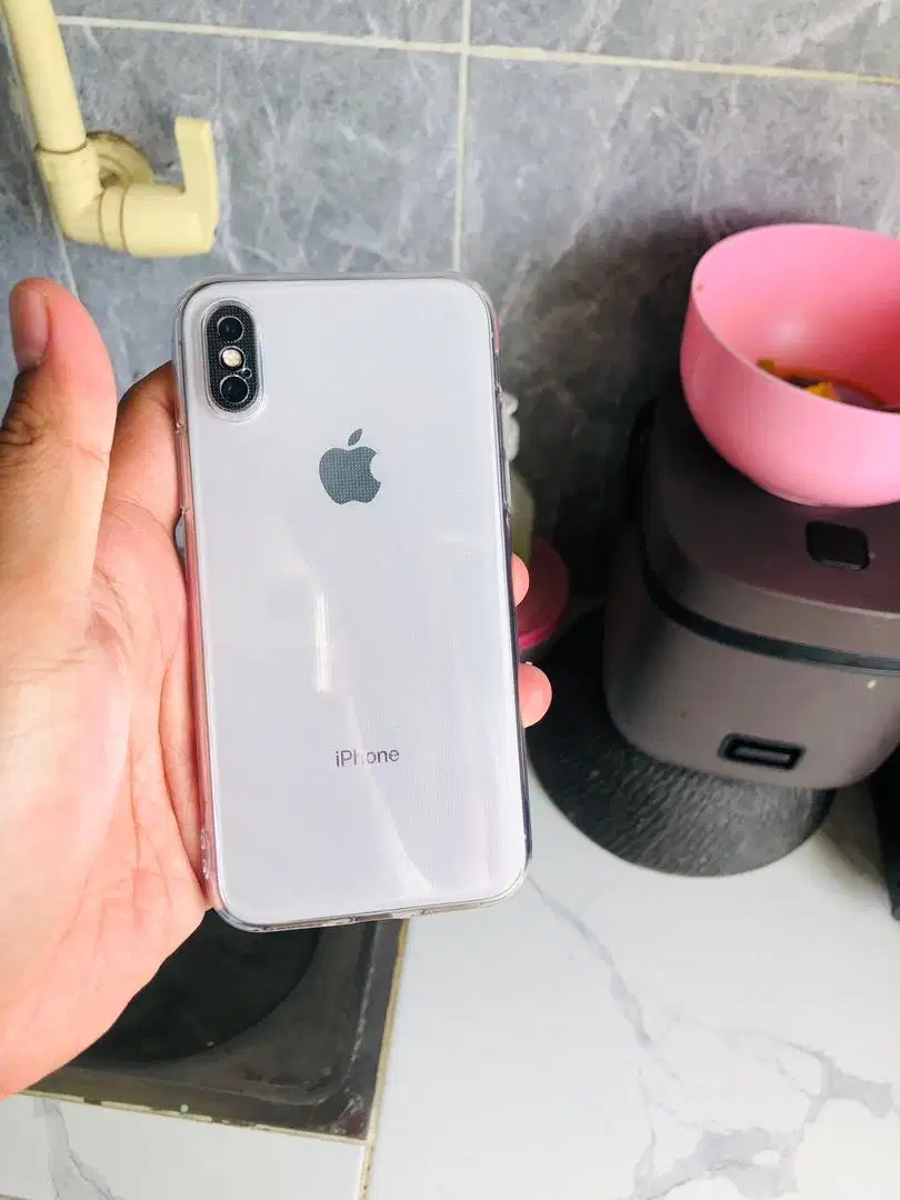 iPhone X 256GB Silver Siap Pakai Signal Aman