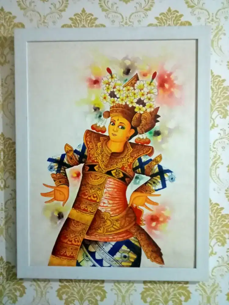 Lukisan kanvas frame kayu