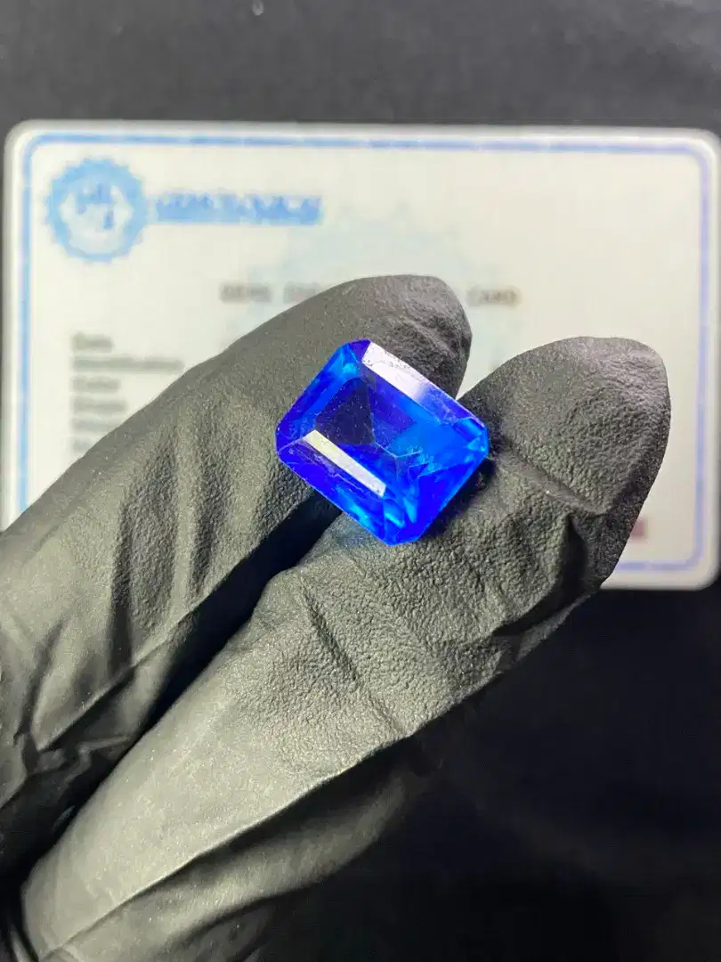 Batu Cincin Permata Natural Blue Topaz Swiss