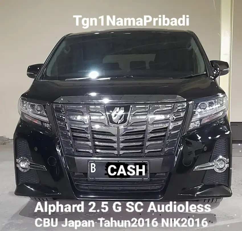 Thn 2016 NIK2016 CBU Japan SC Audioless 2.5 G New Toyota Alphard