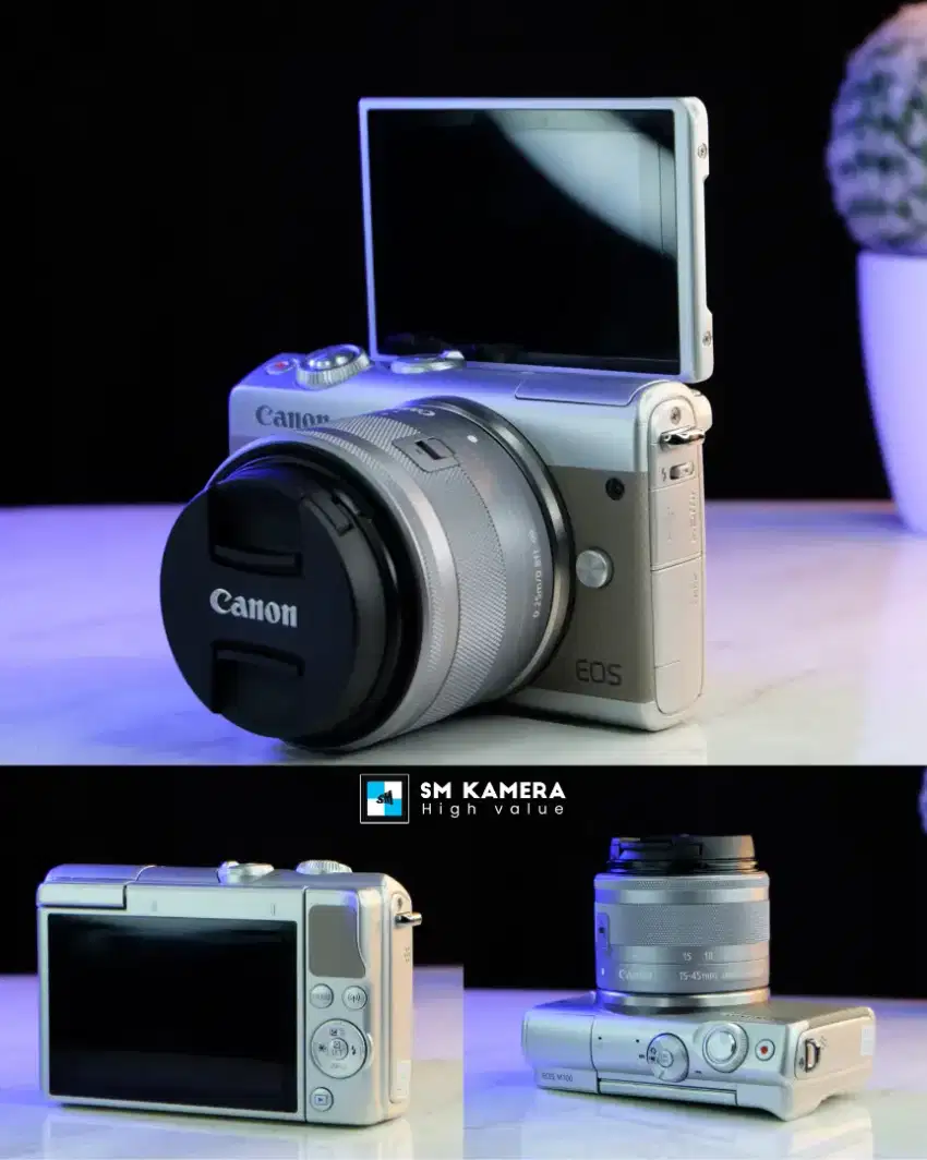 BISA SLOWMOTION!! CANON EOS M100 BROWN KIT 15-45MM IS STM LCD FLIP