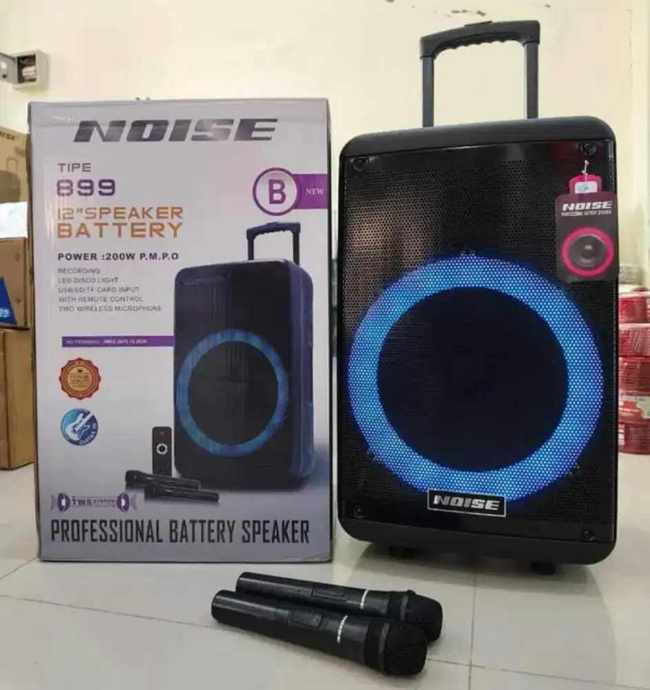 Speaker Karaoke Bluetooth Portabel NOISE 12 inci 899B/D power besar