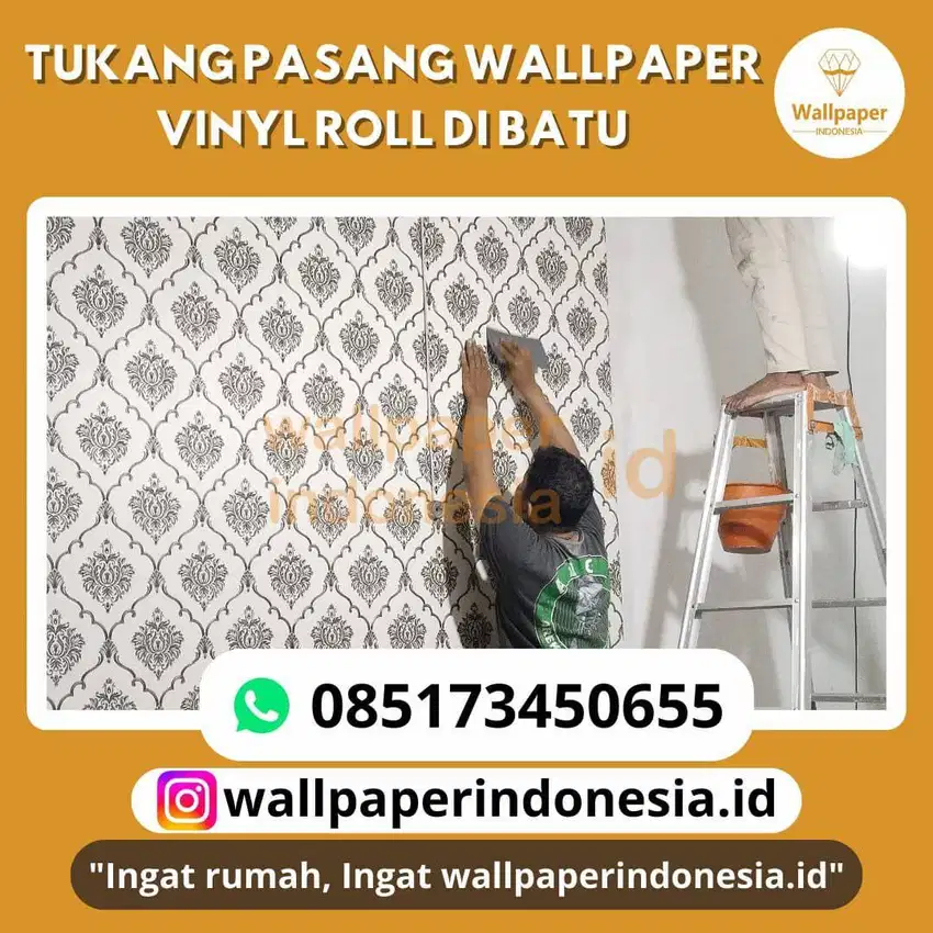 TUKANG PASANG WALLPAPER VINYL ROLL DI BATU