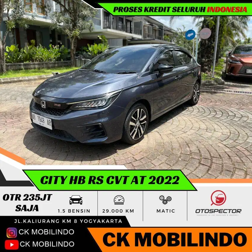 [Km29rb] City Hatchback RS CVT Matic 2022 AB Tgn1 ISTIMEWA Bisa Kredit