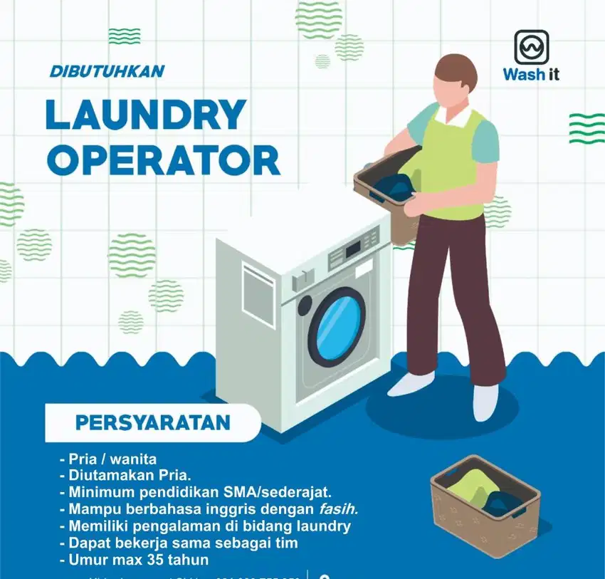 Dibutuhkan Karyawan Laundry Modern