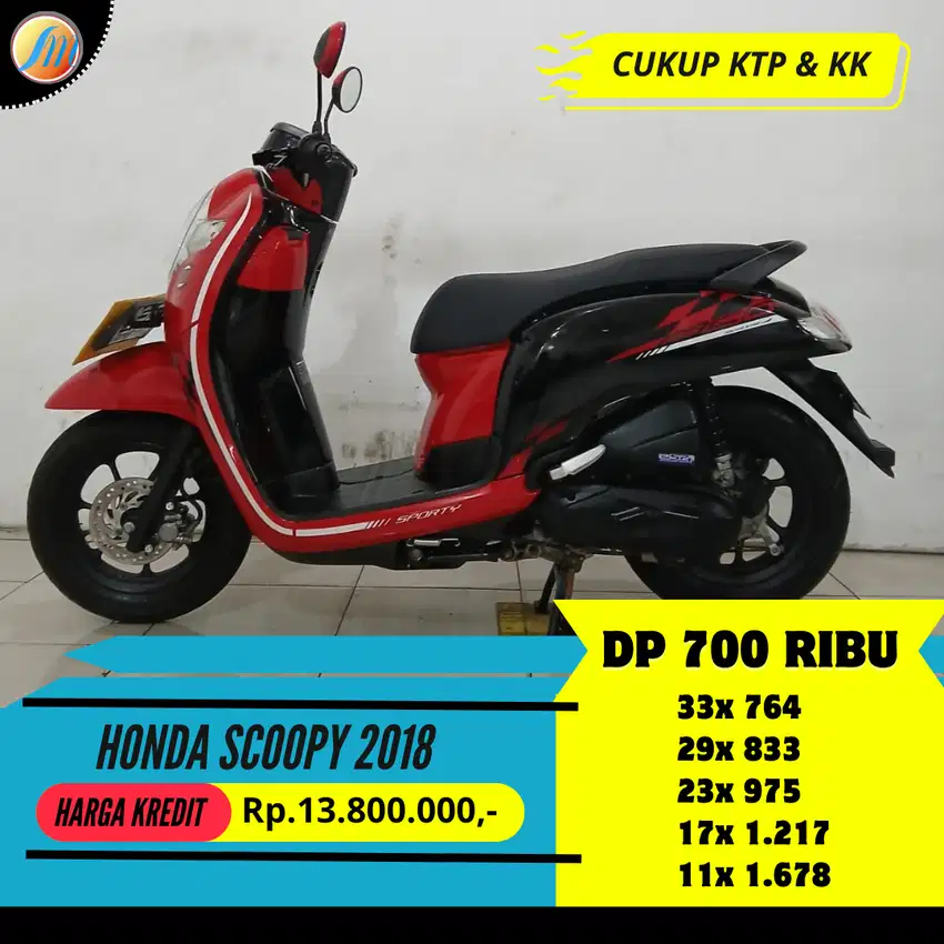 HONDA SCOOPY 2018 DIJUAL CASH KREDIT SEKEN BERGARANSI PAJAK ON