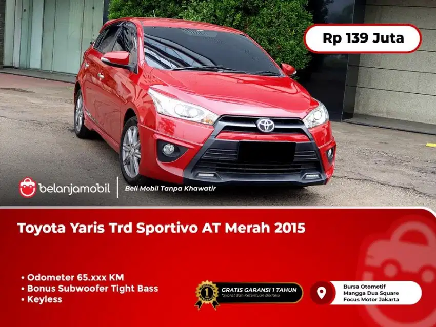 [ BONUS SUBWOOFER ] Toyota Yaris Trd Sportivo AT Merah 2015/2016