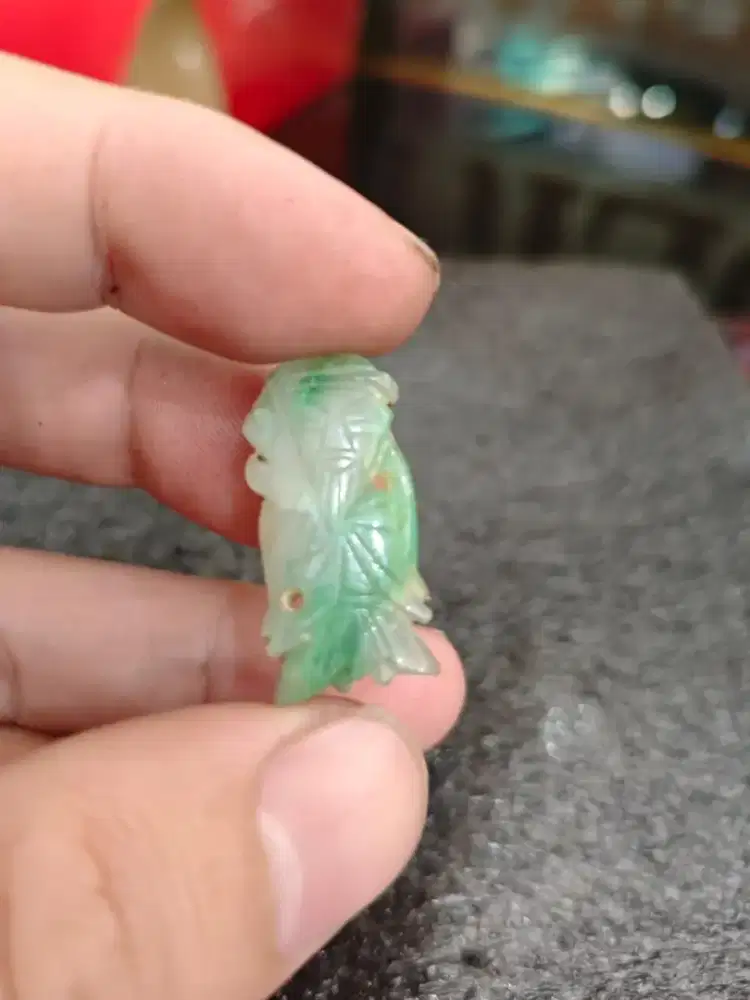 Batu Giok China Ukiran Dewa Panjang Umur Nanji Laoren