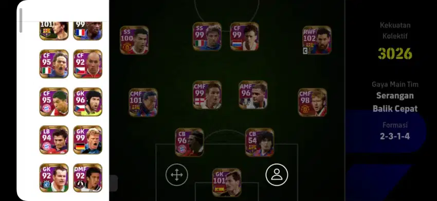 Akun Efootball PES Squad Lama Potw Bejibun, Full Legend