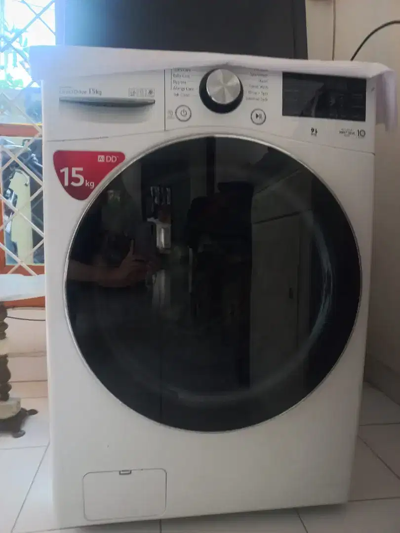 Mesin cuci front LG 15kg like new,dan dryer elextrolux konfersi gas