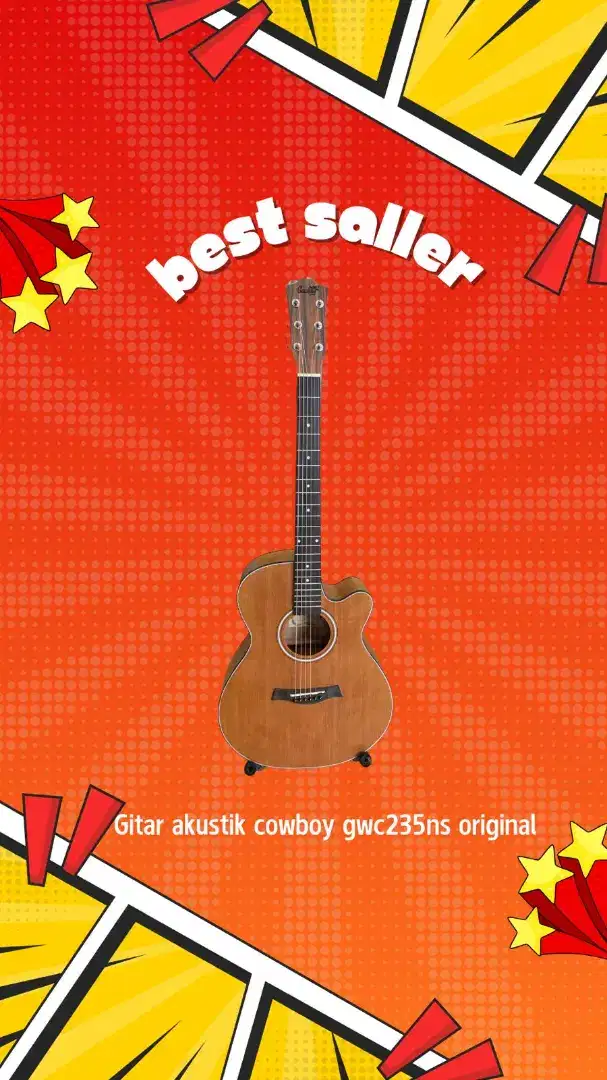 GITAR AKUSTIK COWBOY GWC235NS ORIGINAL