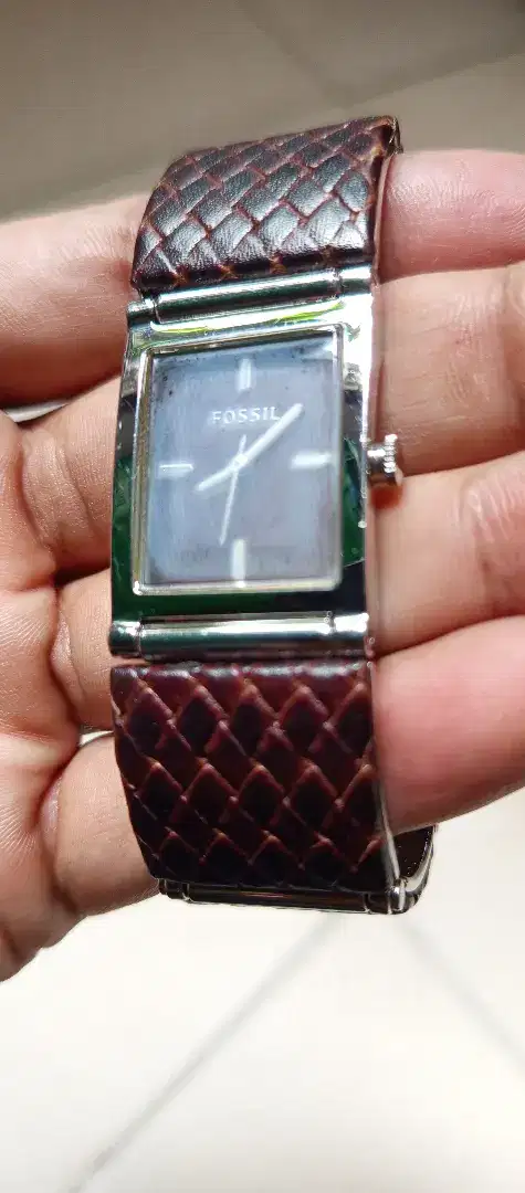 Fossil ES2311 Ladies leather link bracelet with Brown dial