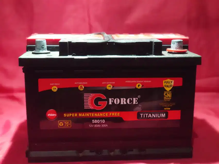 BATERAI AKI KERING GFORCE TITANIUM 58010 12V 80AH 300A