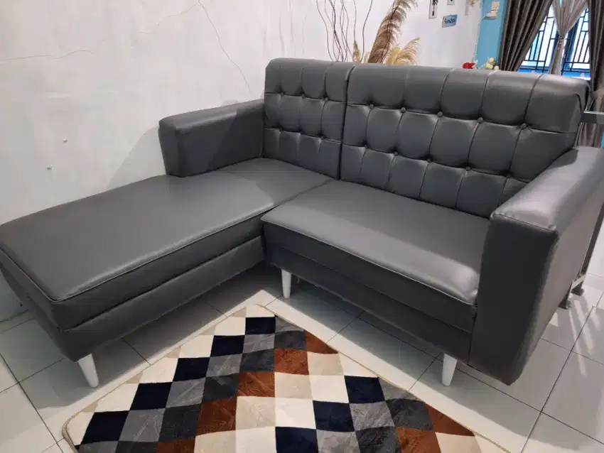 Sofa sudut L (oscar gray)