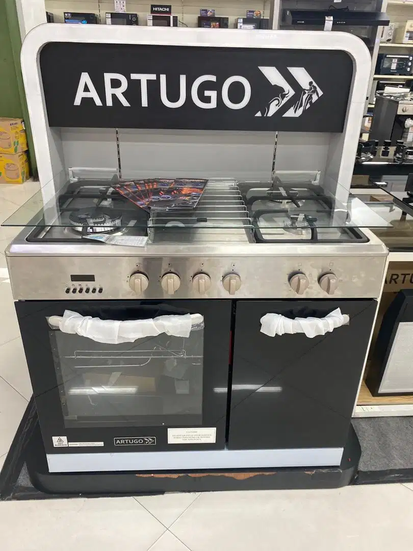 Artugo kompor standing + oven 4 tungku bisa cicilan bunga 0%