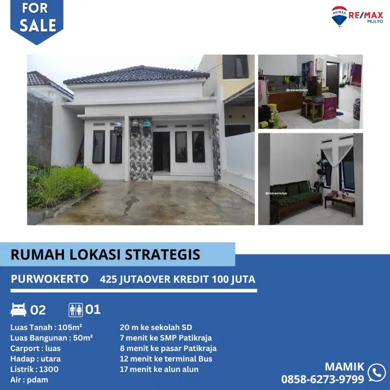 Dijual Rumah Lokasi Strategis Di Purwokerto