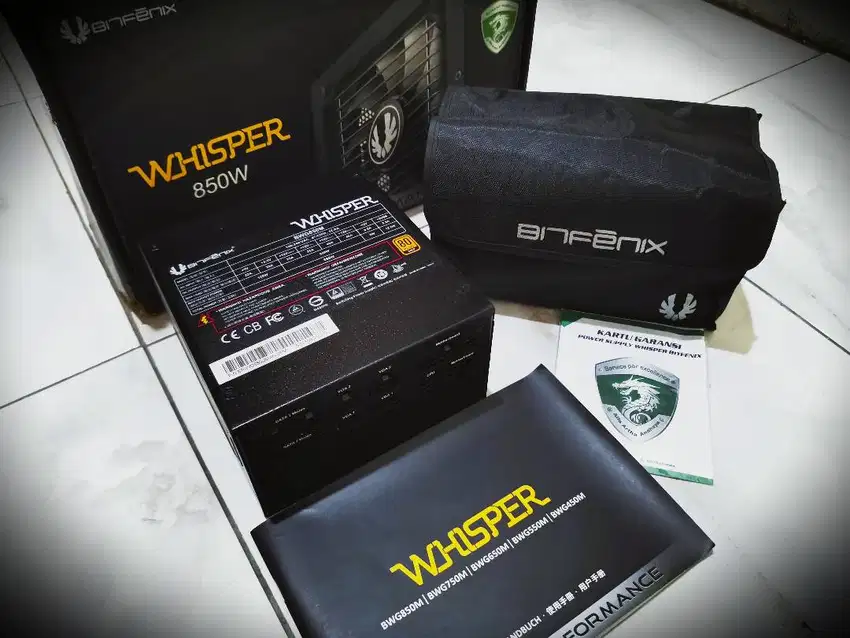 ISTIMEWA BitFenix Whisper M 80 Plus GOLD 850 Watt MODULAR - S E G E L