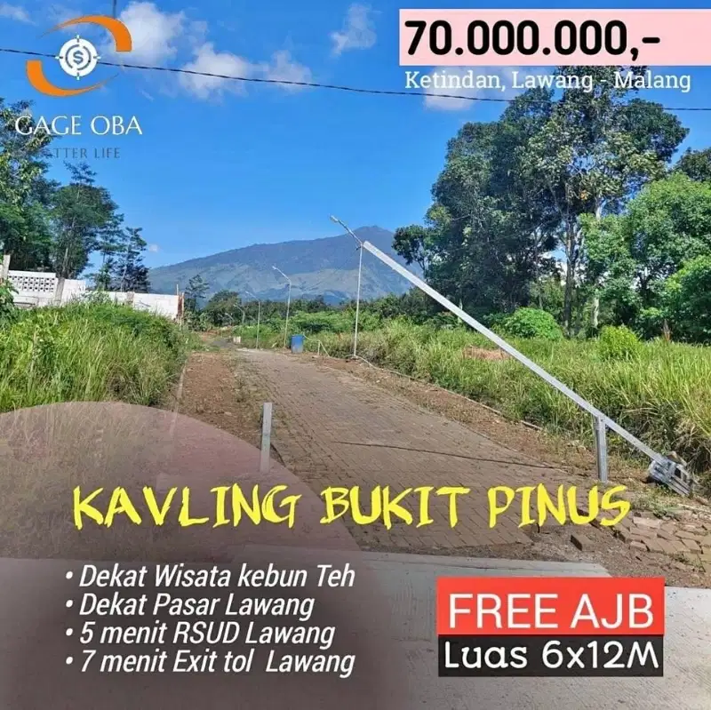 Jual Tanah Kavling Murah Lokasi Ketindan Lawang Malang