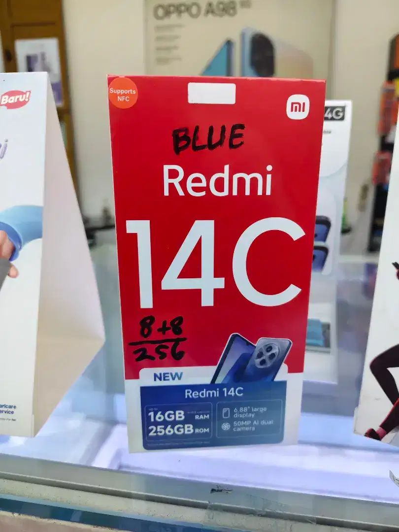 Xiaomi Redmi 14C 8GB+8GB/256GB,Baru,Segel Box,Garansi Resmi,Original,