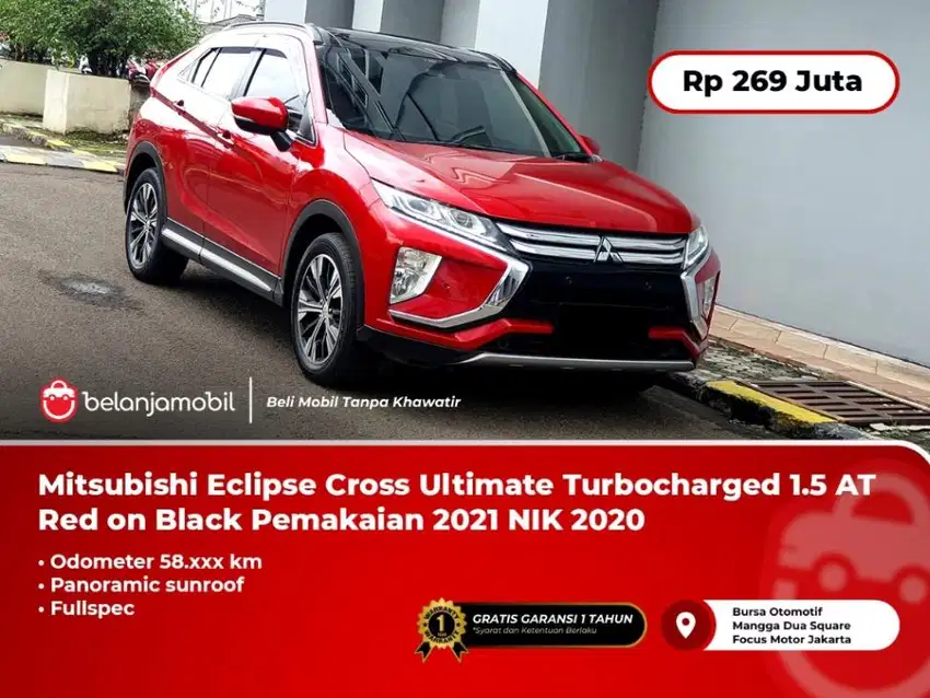 SUNROOF ] Mitsubishi Eclipse Cross Ultimate 1.5 AT Red 2020/2021