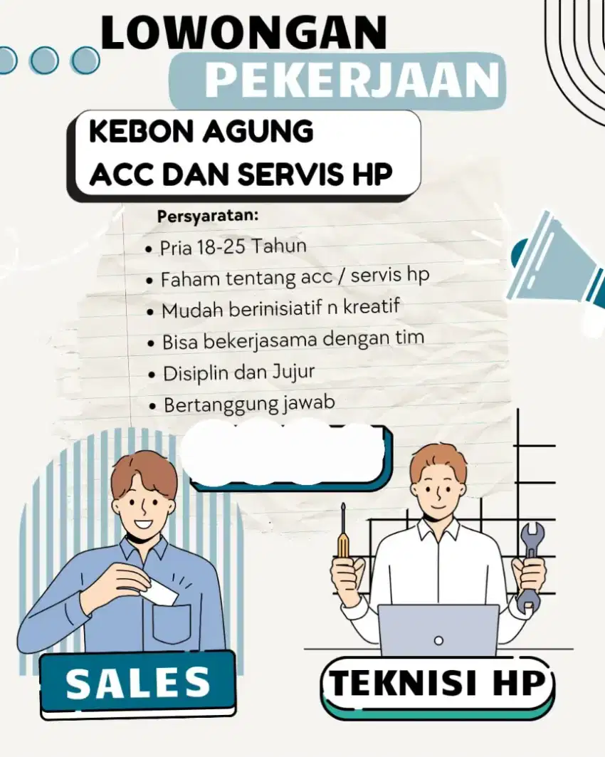 LOKER PENJUALAN DAN TEKNISI HP