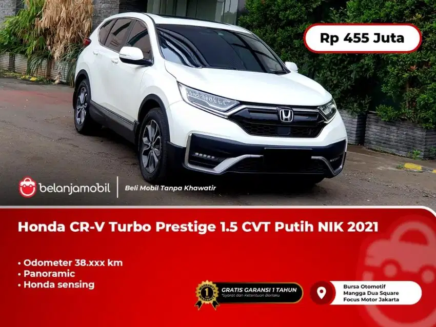 [ PANORAMIC ] Honda CR-V Turbo Prestige 1.5 Sensing Putih 2021/2022