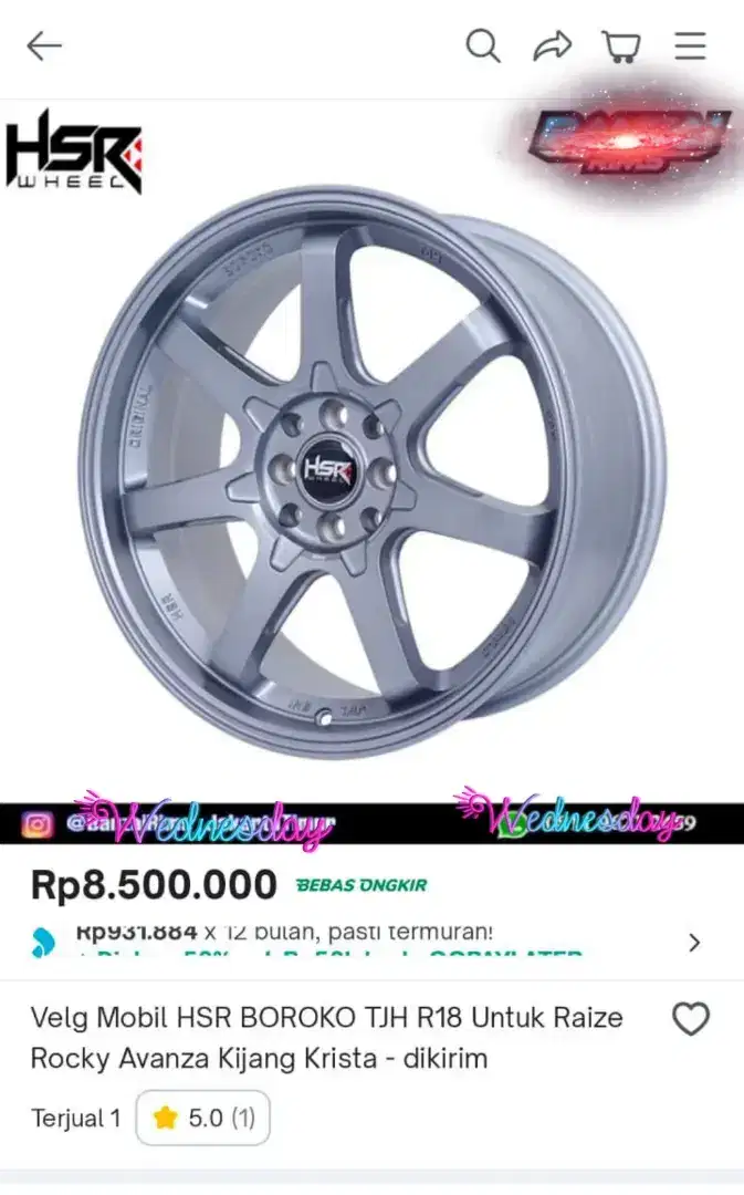 Velg Mobil Ring 18 double PCD, gress baru