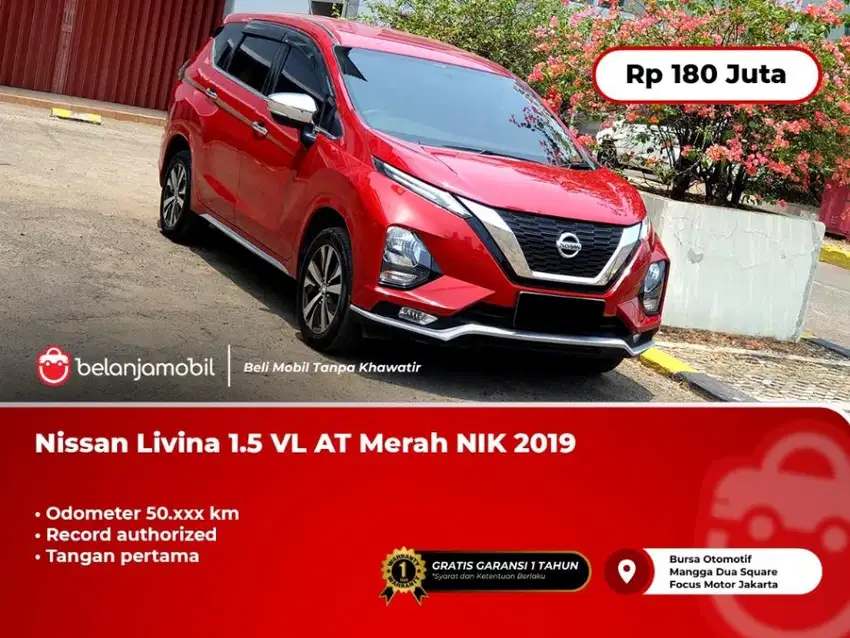 [ WARRANTY ] Nissan Livina 1.5 VL AT Merah 2019/2020