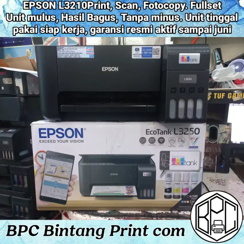 EPSON L3210 FULLSET GARANSI RESMI AKTIF JUNI 2025 HARGA NEGOIN AJA