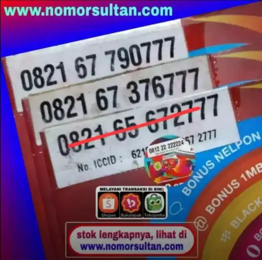 Nomor cantik kartu perdana telkomsel simpati tripel 777