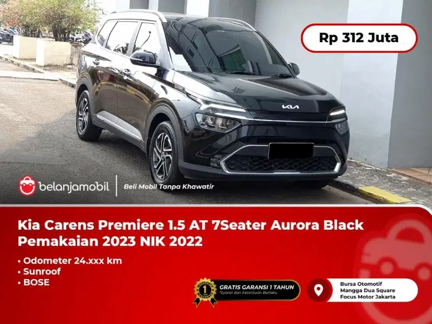 [ LOW KM ] Kia Carens Premiere 1.5 AT 7Seater Bose Black 2022/2023