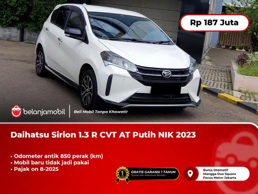 [ KM ANTIK 850 PERAK ] Daihatsu Sirion 1.3 R CVT AT Putih 2023/2024